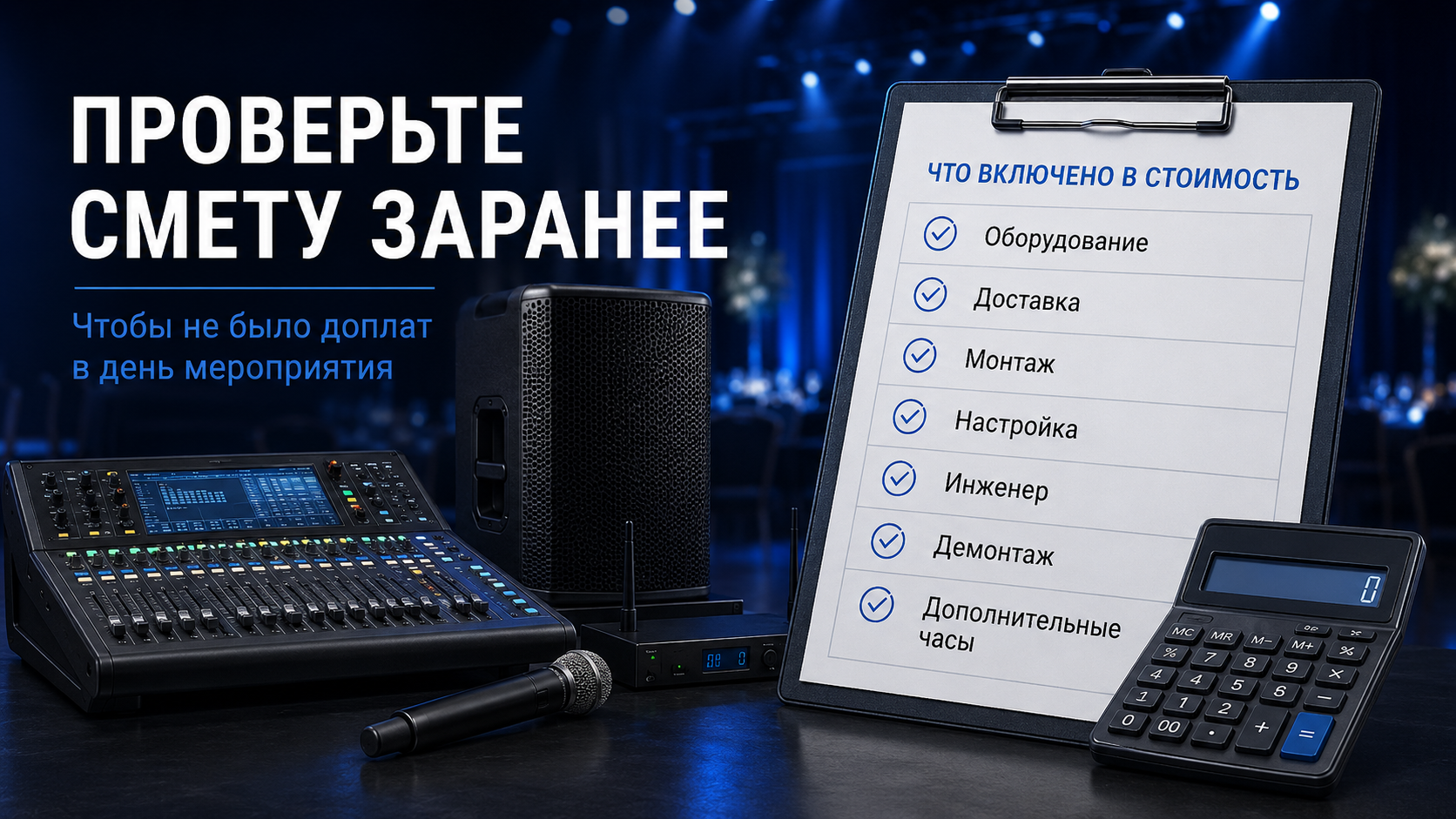 Аренда звука: сравнение предложения и выбор комплекта звукового оборудования для мероприятия
