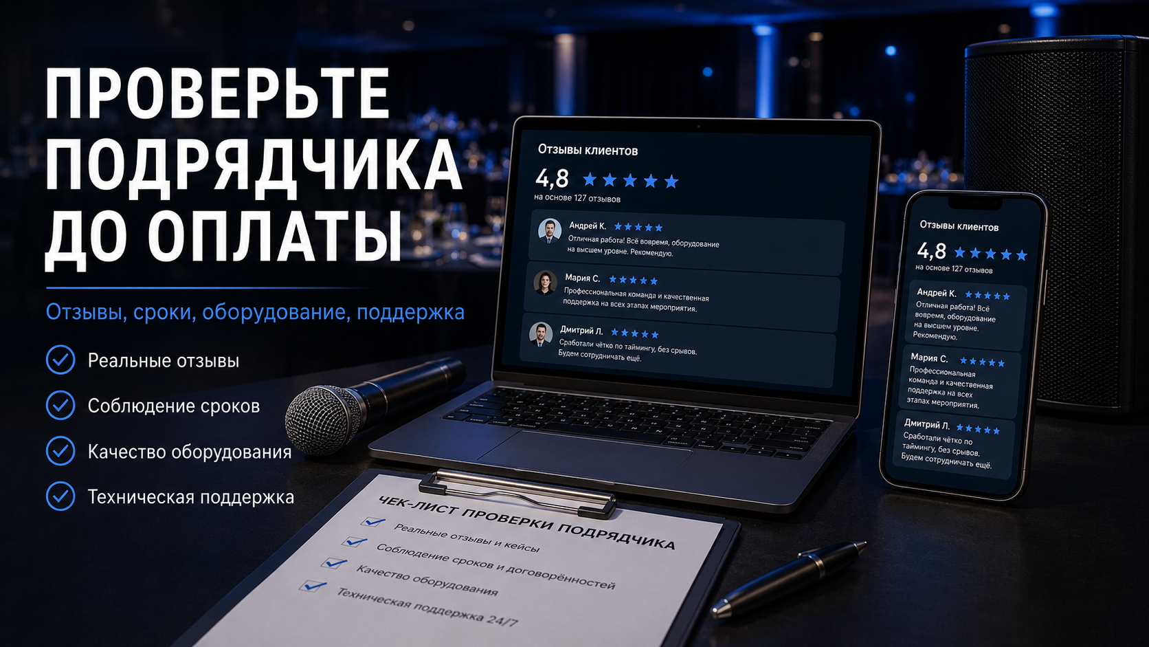 Аренда звука: сравнение предложения и выбор комплекта звукового оборудования для мероприятия